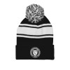 Thumbnail image for  Black/White Two Tone Knit Pom Beanie w/Cuff