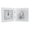 Thumbnail image for  Silver Two Tone Photo Frame w/Clock