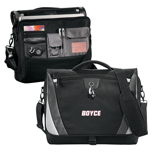 Black/Grey Slope Computer Messenger Bag-Boyce