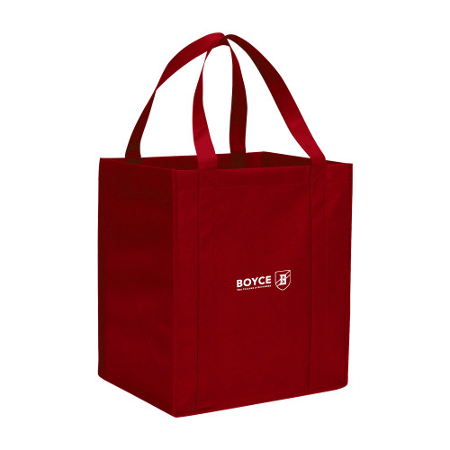 Non Woven Red Grocery Tote-Boyce Primary Mark