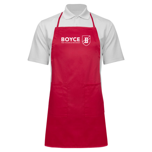 Full Length Red Apron-Boyce Primary Mark