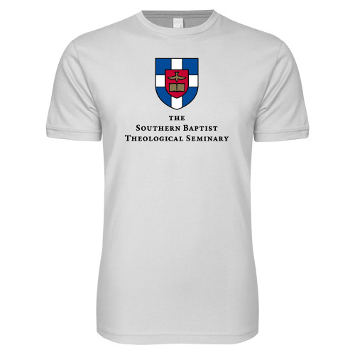 Next Level White SoftStyle T Shirt-Primary Mark Vertical