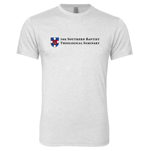 Next Level Heather White Triblend Tee-Primary Mark