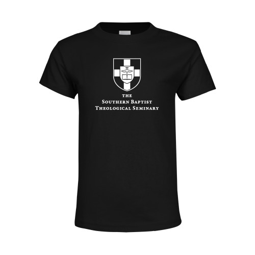 Youth Black T Shirt-Primary Mark Vertical