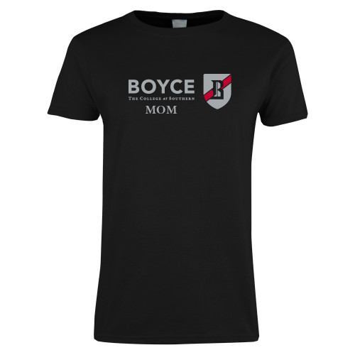 Womens Black Short Sleeve Tee-Boyce Mom