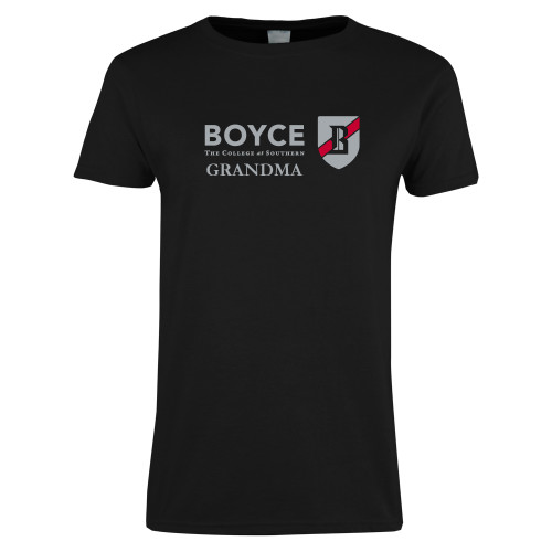 Womens Black Short Sleeve Tee-Boyce Grandma