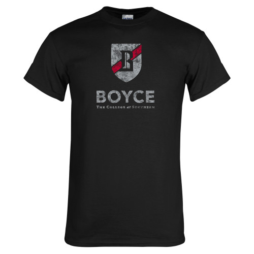 Black T Shirt-Boyce Vertical Mark Distressed