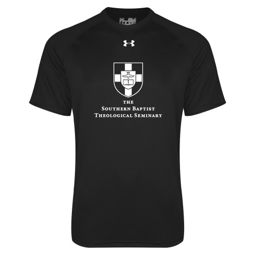 Under Armour Black Tech Tee-Primary Mark Vertical