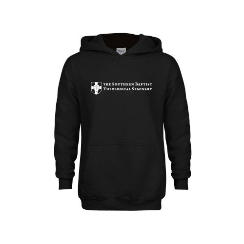 Youth Black Fleece Hoodie-Primary Mark
