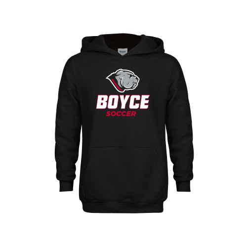 Youth Black Fleece Hoodie-Soccer
