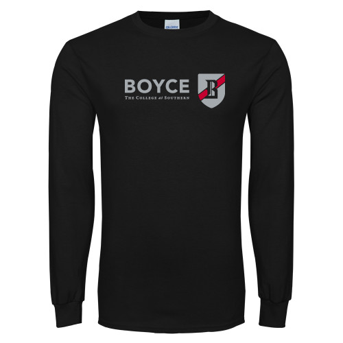 Black Long Sleeve T Shirt-Boyce Primary Mark