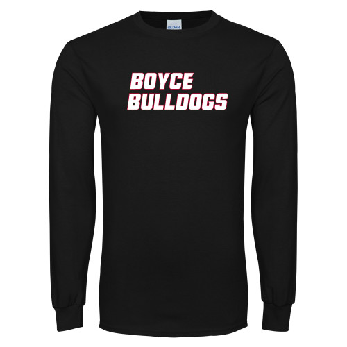 Black Long Sleeve T Shirt-Boyce Bulldogs