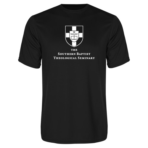 Black Performance Tee-Primary Mark Vertical