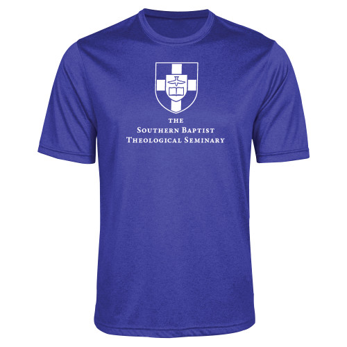 Royal Heather Performance Contender Tee-Primary Mark Vertical