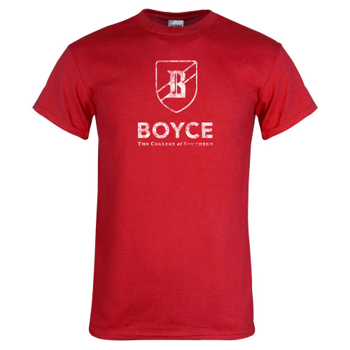 Red T Shirt-Boyce Vertical Mark Distressed