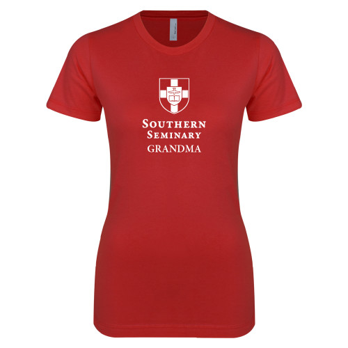 Next Level Womens Red Boyfriend Tee-Southern Seminary Grandma