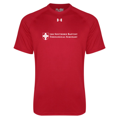 Under Armour Red Tech Tee-Primary Mark