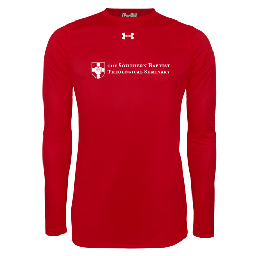 Under Armour Red Long Sleeve Tech Tee-Primary Mark