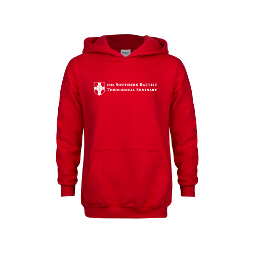 Youth Red Fleece Hoodie-Primary Mark