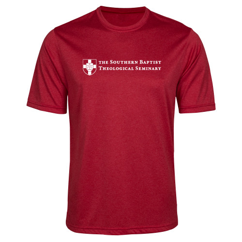 Red Heather Performance Contender Tee-Primary Mark
