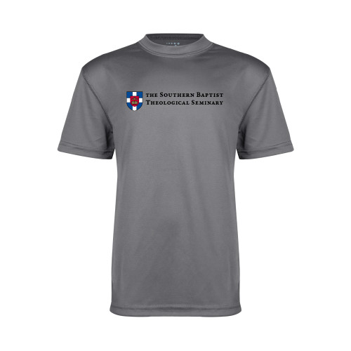 Youth Performance Grey Concrete Tee-Primary Mark
