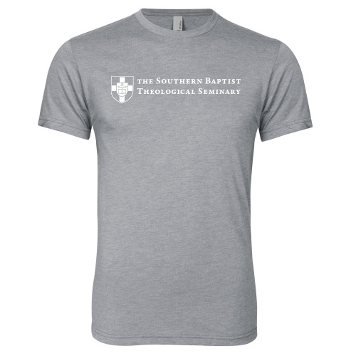 Next Level Heather Grey Triblend Tee-Primary Mark