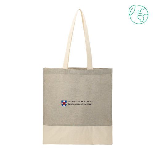 Split Recycled Grey Cotton Twill Convention Tote-Primary Mark