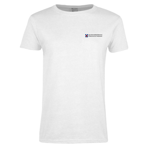 Womens White Short Sleeve Tee-Primary Mark