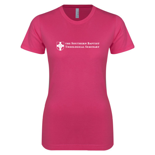 Next Level Womens Fuchsia Boyfriend Tee-Primary Mark