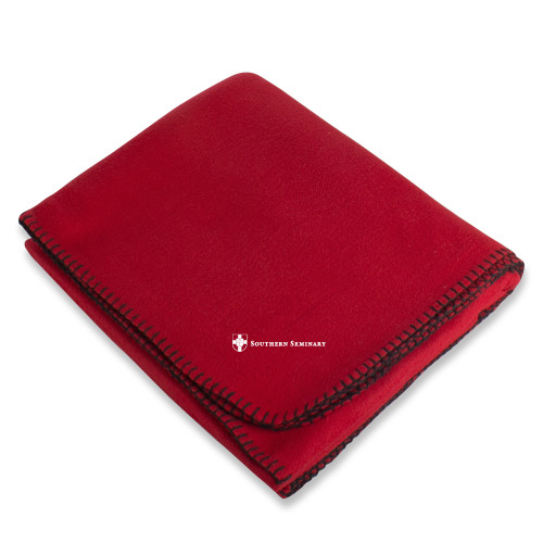 Red Arctic Fleece Blanket-Southern Seminary Flat