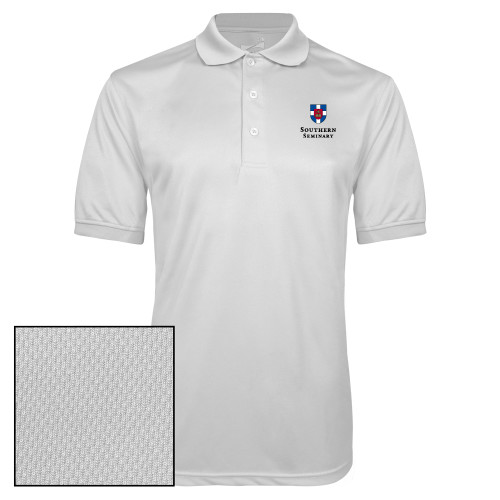 White Dry Mesh Polo-Southern Seminary Vertical