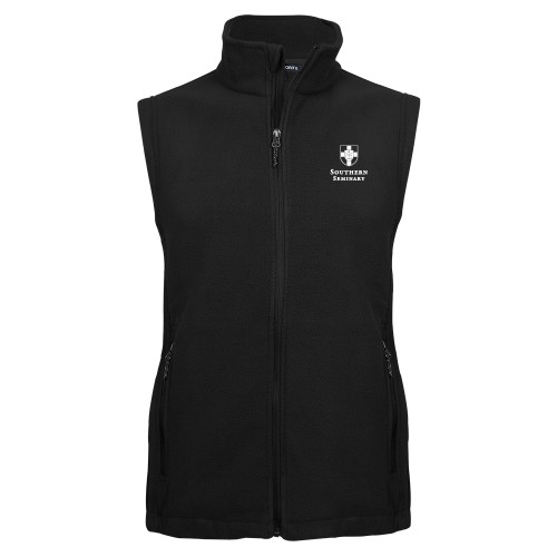 Black Fleece Full Zip Vest-Southern Seminary Vertical