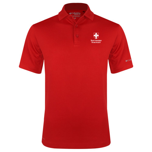 Columbia Red Omni Wick Drive Polo-Southern Seminary Vertical