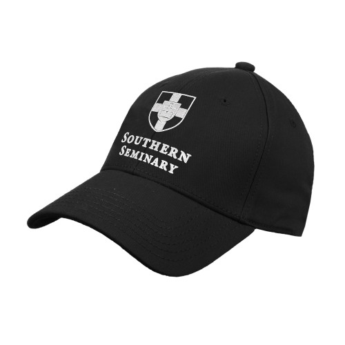 Black Structured Adjustable Pro Style Hat-Southern Seminary Vertical