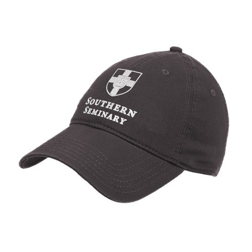 Charcoal Unstructured Adjustable Low Profile Hat-Southern Seminary Vertical