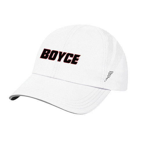 Womens White Performance Cap-Boyce