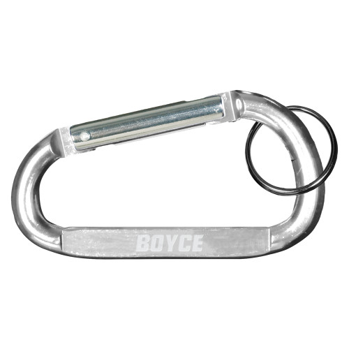 Silver Carabiner with Split Ring-Boyce Engraved
