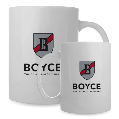 Full Color White Mug 15oz-Boyce Primary Mark Vertical