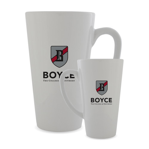 Full Color Latte Mug 17oz-Boyce Primary Mark Vertical