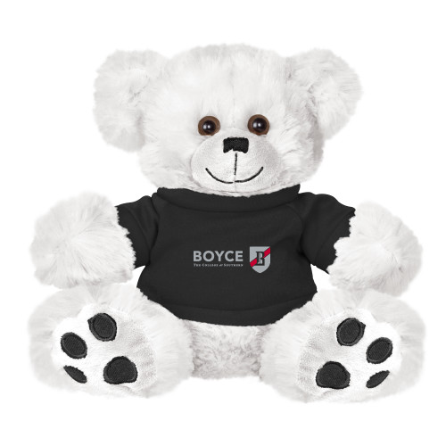 Plush Big Paw 8 1/2 inch White Bear w/Black Shirt-Boyce Primary Mark