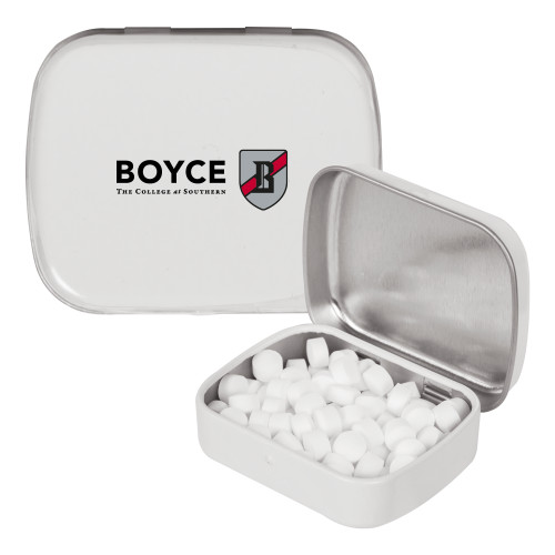 White Rectangular Peppermint Tin-Boyce Primary Mark