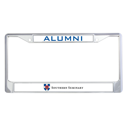 Alumni Metal License Plate Frame in Chrome-Southern Seminary Flat