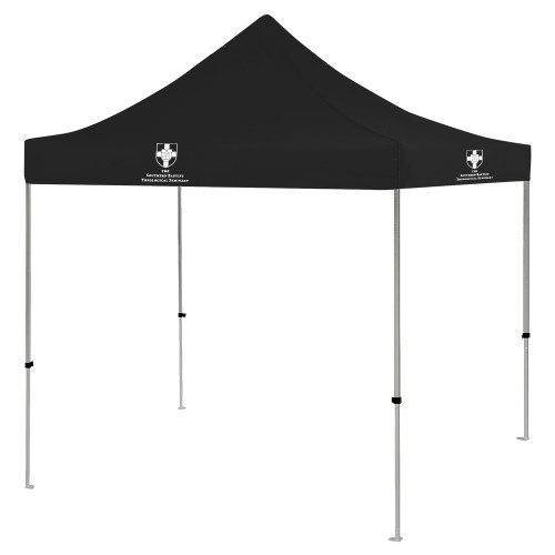 9 ft x 9 ft Black Tent-Primary Mark Vertical