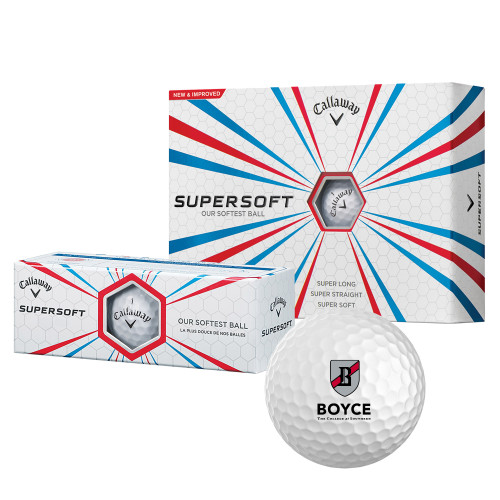 Callaway Supersoft Golf Balls 12/pkg-Boyce Primary Mark Vertical