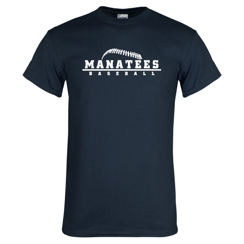  Navy T Shirt - Manatees Baseball