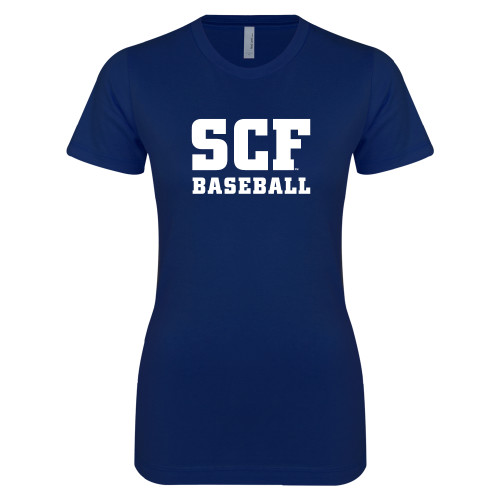  Next Level Womens Navy Boyfriend Tee - SCF - Baseball
