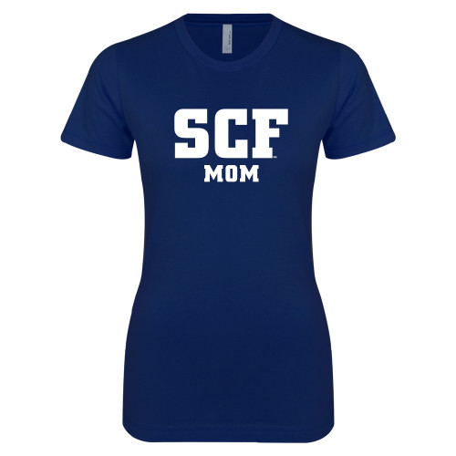  Next Level Womens Navy Boyfriend Tee - SCF - Mom