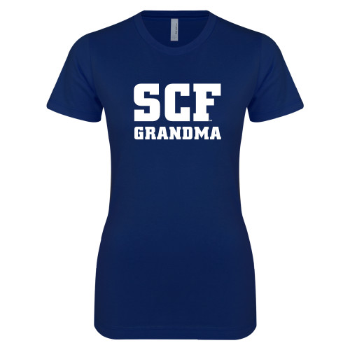  Next Level Womens Navy Boyfriend Tee - SCF - Grandma