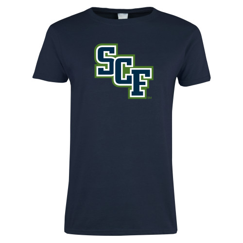  Womens Short Sleeve Navy Tee - SCF
