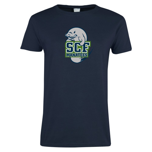  Womens Short Sleeve Navy Tee - SCF Manatees